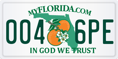 FL license plate 0046PE