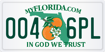 FL license plate 0046PL