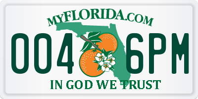FL license plate 0046PM
