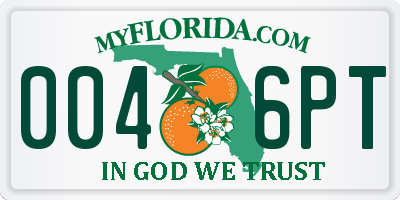 FL license plate 0046PT