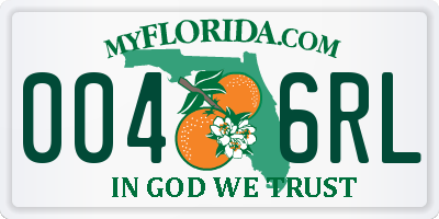FL license plate 0046RL