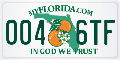 FL license plate 0046TF