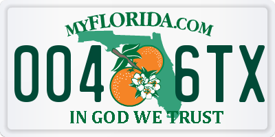FL license plate 0046TX