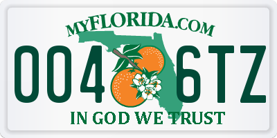 FL license plate 0046TZ