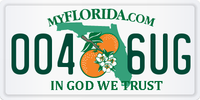 FL license plate 0046UG
