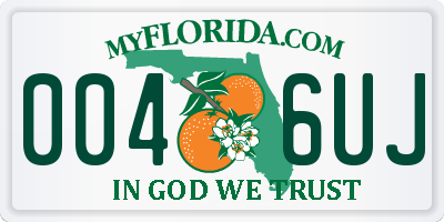 FL license plate 0046UJ