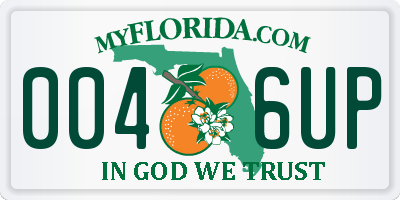 FL license plate 0046UP