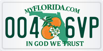 FL license plate 0046VP