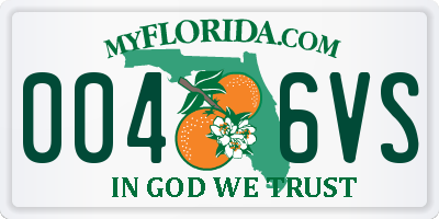 FL license plate 0046VS