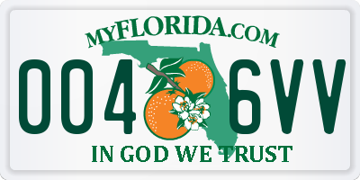 FL license plate 0046VV