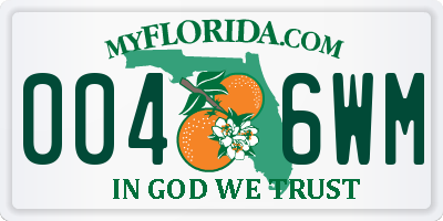 FL license plate 0046WM