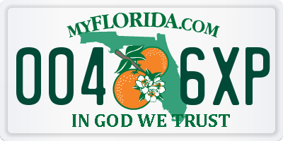 FL license plate 0046XP