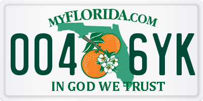FL license plate 0046YK