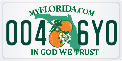 FL license plate 0046YO