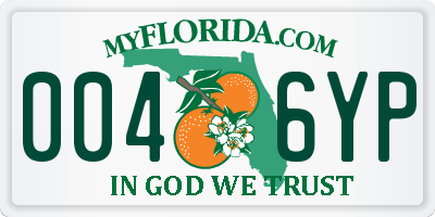 FL license plate 0046YP
