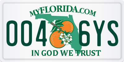 FL license plate 0046YS