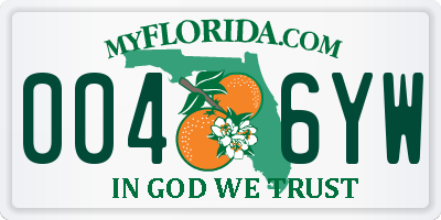 FL license plate 0046YW