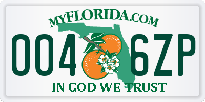FL license plate 0046ZP