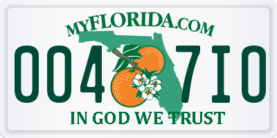 FL license plate 0047IO