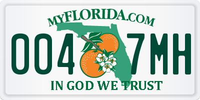 FL license plate 0047MH