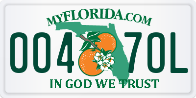 FL license plate 0047OL