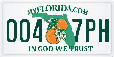 FL license plate 0047PH