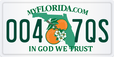 FL license plate 0047QS