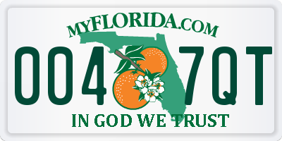 FL license plate 0047QT