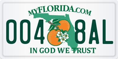 FL license plate 0048AL
