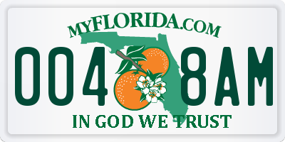 FL license plate 0048AM