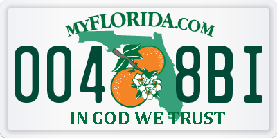 FL license plate 0048BI