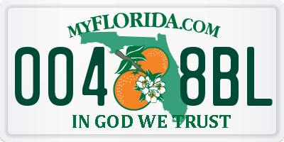 FL license plate 0048BL