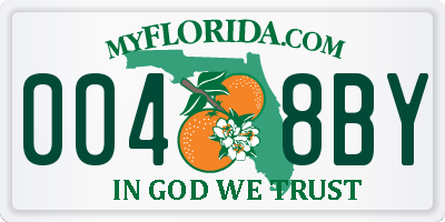 FL license plate 0048BY