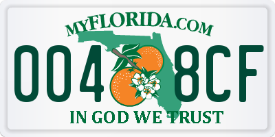 FL license plate 0048CF