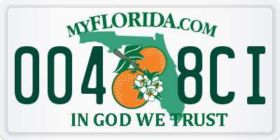 FL license plate 0048CI