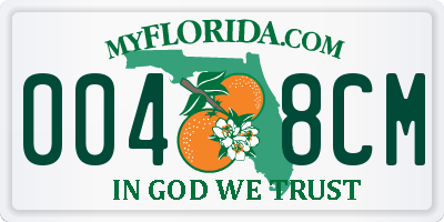 FL license plate 0048CM