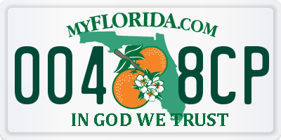 FL license plate 0048CP