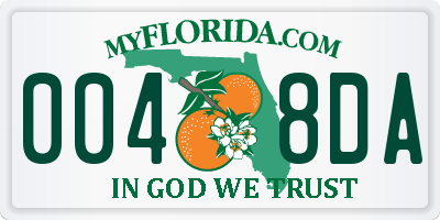 FL license plate 0048DA