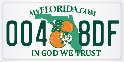 FL license plate 0048DF
