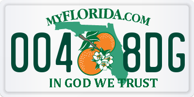 FL license plate 0048DG