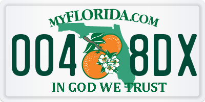 FL license plate 0048DX