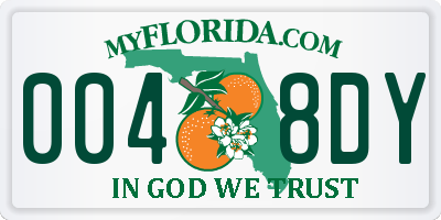 FL license plate 0048DY