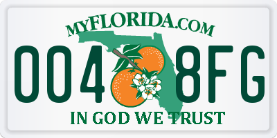 FL license plate 0048FG