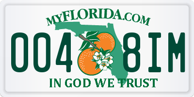 FL license plate 0048IM