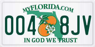 FL license plate 0048JV
