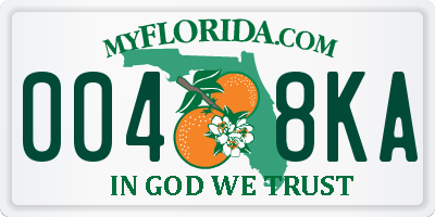 FL license plate 0048KA