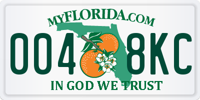 FL license plate 0048KC