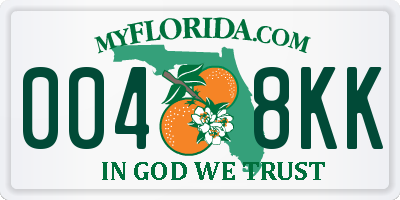FL license plate 0048KK