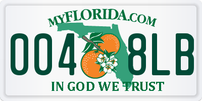 FL license plate 0048LB