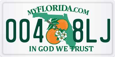 FL license plate 0048LJ